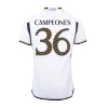 Authentic CAMPEONES #36 Real Madrid Home Soccer Jersey 2023/24 - buybasketballnow