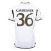 CAMPEONES #36 Real Madrid Home Soccer Jersey 2023/24 - buybasketballnow