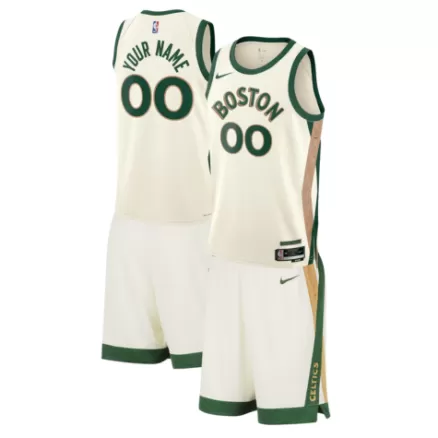 Men's Boston Celtics Custom White Swingman Uniform 2023/24 - City Edition - buybasketballnow