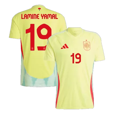 LAMINE YAMAL #19 Spain Away Soccer Jersey Euro 2024 - buybasketballnow