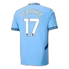 DE BRUYNE #17 Manchester City Home Soccer Jersey 2024/25 - buybasketballnow