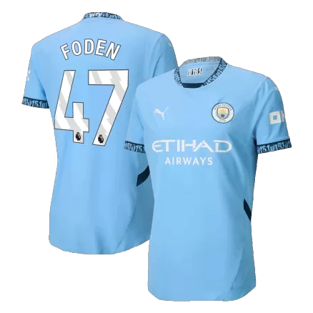Authentic FODEN #47 Soccer Jersey Manchester City Home Shirt 2024/25 - buybasketballnow