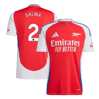 SALIBA #2 Arsenal Home Soccer Jersey 2024/25 - buybasketballnow