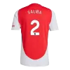 Authentic SALIBA #2 Arsenal Home Soccer Jersey 2024/25 - buybasketballnow