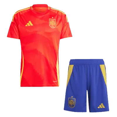 Spain Home Soccer Jersey Kit(Jersey+Shorts) Euro 2024 - buybasketballnow