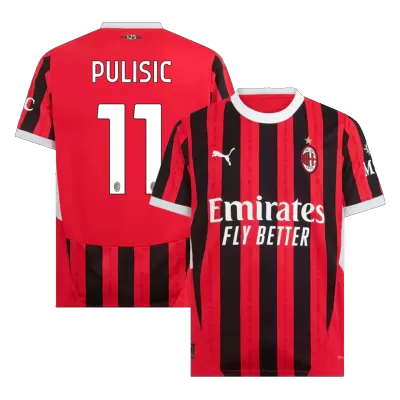 PULISIC #11 AC Milan Home Soccer Jersey 2024/25 - buybasketballnow