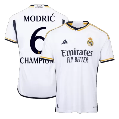 Authentic MODRIĆ #6 CHAMPIONS Real Madrid Home Soccer Jersey 2023/24 - buybasketballnow