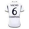 NACHO #6 CHAMPIONS Real Madrid Home Soccer Jersey 2023/24 - buybasketballnow