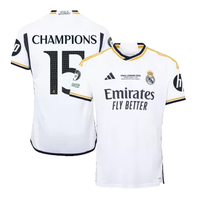 CHAMPIONS #15 Real Madrid Home Soccer Jersey 2023/24 - UCL FINAL - buybasketballnow