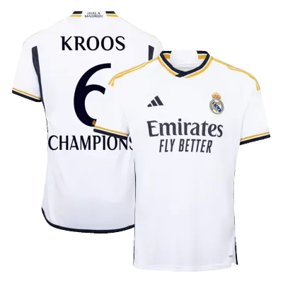 KROOS #6 CHAMPIONS Real Madrid Home Soccer Jersey 2023/24 - buybasketballnow