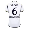 KROOS #6 CHAMPIONS Real Madrid Home Soccer Jersey 2023/24 - buybasketballnow