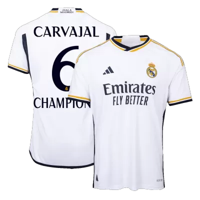 Authentic CARVAJAL #6 CHAMPIONS Real Madrid Home Soccer Jersey 2023/24 - buybasketballnow