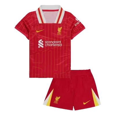 Kid's Liverpool Home Soccer Jersey Kit(Jersey+Shorts) 2024/25 - buybasketballnow