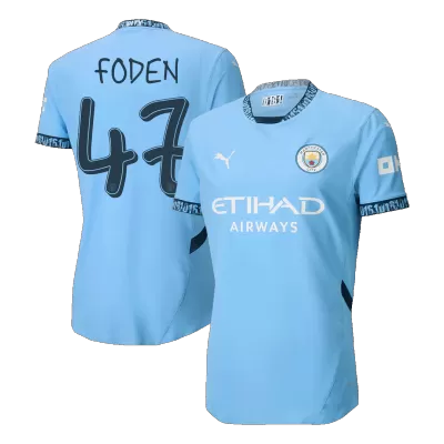 Authentic FODEN #47 Manchester City Home Soccer Jersey 2024/25 - UCL - buybasketballnow