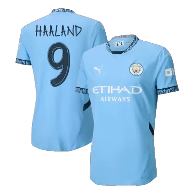 Authentic HAALAND #9 Manchester City Home Soccer Jersey 2024/25 - UCL - buybasketballnow