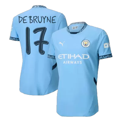 Authentic DE BRUYNE #17 Manchester City Home Soccer Jersey 2024/25 - UCL - buybasketballnow