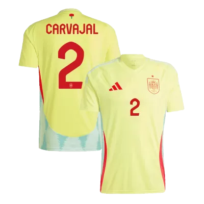 CARVAJAL #2 Spain Away Soccer Jersey Euro 2024 - buybasketballnow