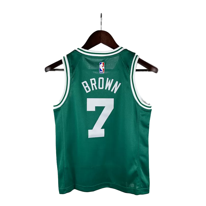 Kid's Boston Celtics BROWN #7 Swingman 2023/24 NBA Green Jersey - City Edition - buybasketballnow