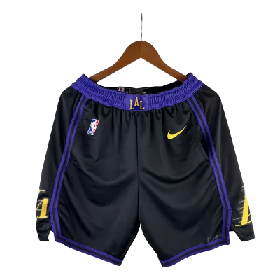 Men's Los Angeles Lakers Black Swingman NBA Shorts - City Edition 2024 - buybasketballnow