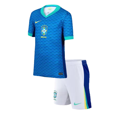 Kids Brazil Custom Away Soccer Kits 2024 - buybasketballnow