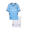 Kid's Manchester City Home Soccer Jersey Kit(Jersey+Shorts) 2024/25 - buybasketballnow