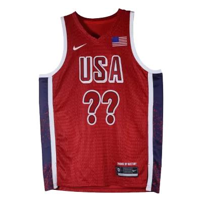 Men's 24 Olympic Games US Team Red Hot Press Swingman NBA custom Jersey - City Edition - buybasketballnow