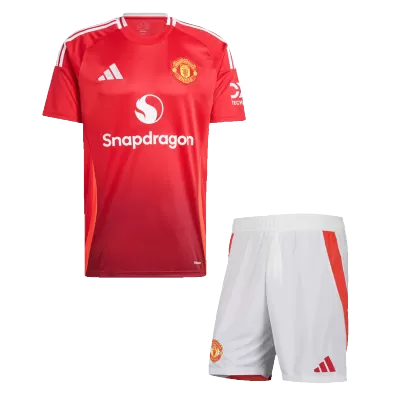 Manchester United Home Soccer Jersey Kit(Jersey+Shorts) 2024/25 - buybasketballnow