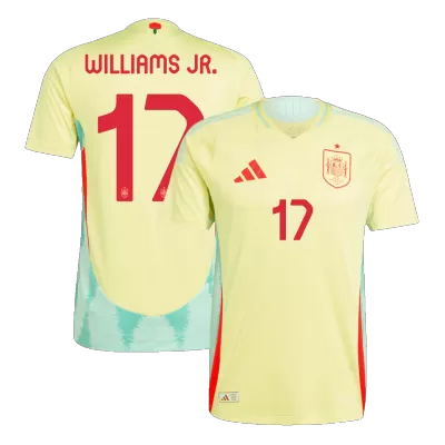 Authentic WILLIAMS JR. #17 Spain Away Soccer Jersey Euro 2024 - buybasketballnow