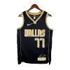 Men's Doncic #77 Dallas Mavericks Swingman NBA Black Jersey 2024 - buybasketballnow