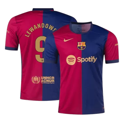 LEWANDOWSKI #9 Barcelona Home Soccer Jersey 2024/25 - buybasketballnow