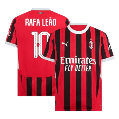 RAFA LEÃO #10 AC Milan Home Soccer Jersey 2024/25 - UCL - buybasketballnow