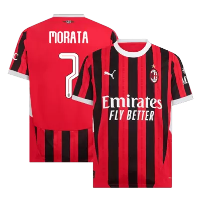 MORATA #7 AC Milan Home Soccer Jersey 2024/25 - UCL - buybasketballnow