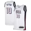 Men's 2024 USA Basketball #10 Jayson Tatum White Swingman NBA Jersey - buybasketballnow