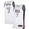 Men's 2024 USA Basketball #7 Kevin Durant White Swingman NBA Jersey - buybasketballnow