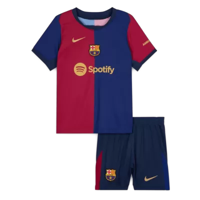 Kid's Barcelona Home Soccer Jersey Kit(Jersey+Shorts) 2024/25 - buybasketballnow