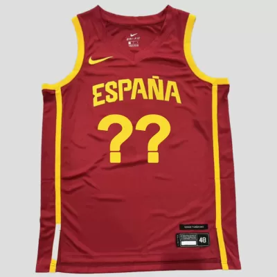 Men's 24 Olympic Games Spanish Team Red Swingman NBA Custom Jersey - buybasketballnow