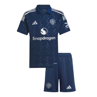 Kid's Manchester United Away Soccer Jersey Kit(Jersey+Shorts) 2024/25 - buybasketballnow