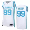 Men's ABCDEF #99 Dallas Mavericks Slovenia Swingman NBA White Jersey - Icon Edition 2023/24 - buybasketballnow