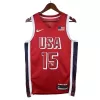 Men's 24 Olympic Games US Team Red #15 Booker Swingman NBA Jersey - buybasketballnow