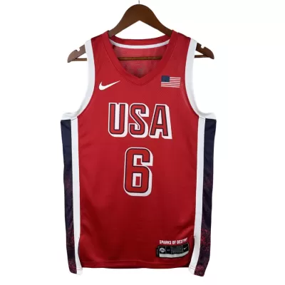 Men's 24 Olympic Games US Team Red #6 James Swingman NBA Jersey - buybasketballnow