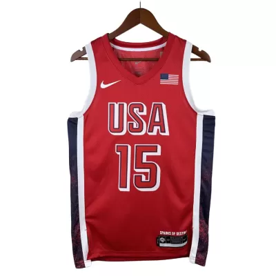 Men's 24 Olympic Games US Team Red #15 Booker Swingman NBA Jersey - buybasketballnow