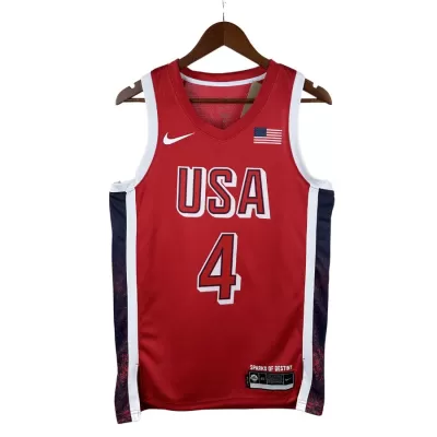 Men's 24 Olympic Games US Team Red CURRY #4 Swingman NBA Jersey - buybasketballnow