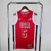 Men's 24 Olympic Games US Team Red EDWARDS #5 Swingman NBA Jersey - buybasketballnow