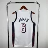 Men's 2024 USA Basketball JAMES #6 White Swingman NBA Jersey - buybasketballnow