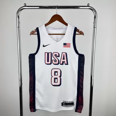 Men's 2024 USA Basketball LEONARD #8 White Swingman NBA Jersey - buybasketballnow