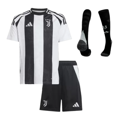 Kid's Juventus Home Soccer Jersey Kit(Jersey+Shorts+Socks) 2024/25 - buybasketballnow