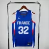 Men's 2024 Olympic Games French TEAM WEMBANYAMA #32 Blue Swingman NBA Jersey - buybasketballnow