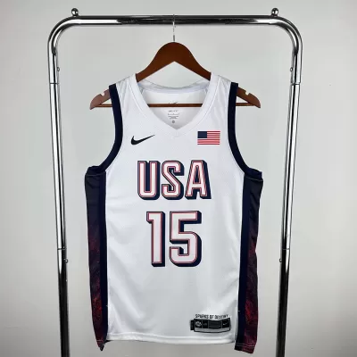 Men's 2024 USA Basketball BOOKER #15 White Swingman NBA Jersey - buybasketballnow