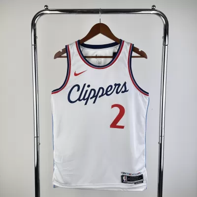 Men's LEONARD #2 Los Angeles Clippers White NBA Jersey - Association Edition 2024/25 - buybasketballnow