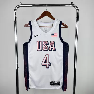 Men's 2024 USA TEAM CURRY #4 Dark White Swingman NBA Jersey - buybasketballnow